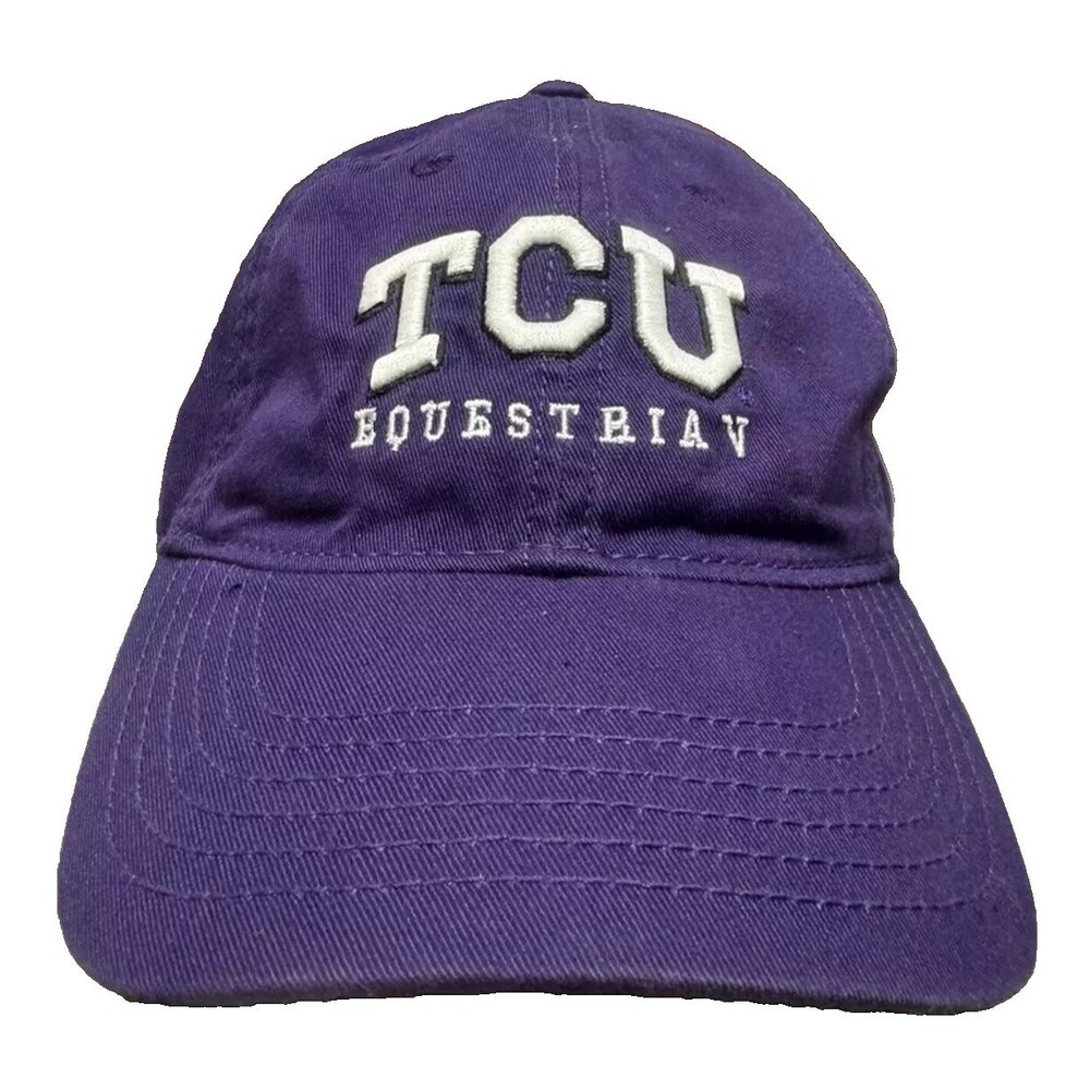 TCU Equestrian Hat Legacy Purple Horned Frogs NCAA College Strapback Dad Cap